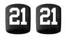 Custom Number Black w/ White Sweatband Wristband Embroidered Stitched Football Baseball Soccer Softball Basketball Lacrosse
