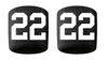 Custom Number Black w/ White Sweatband Wristband Embroidered Stitched Football Baseball Soccer Softball Basketball Lacrosse