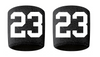 Custom Number Black w/ White Sweatband Wristband Embroidered Stitched Football Baseball Soccer Softball Basketball Lacrosse