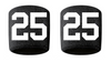 Custom Number Black w/ White Sweatband Wristband Embroidered Stitched Football Baseball Soccer Softball Basketball Lacrosse