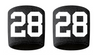 Custom Number Black w/ White Sweatband Wristband Embroidered Stitched Football Baseball Soccer Softball Basketball Lacrosse