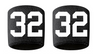 Custom Number Black w/ White Sweatband Wristband Embroidered Stitched Football Baseball Soccer Softball Basketball Lacrosse
