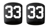 Custom Number Black w/ White Sweatband Wristband Embroidered Stitched Football Baseball Soccer Softball Basketball Lacrosse