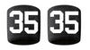Custom Number Black w/ White Sweatband Wristband Embroidered Stitched Football Baseball Soccer Softball Basketball Lacrosse