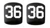 Custom Number Black w/ White Sweatband Wristband Embroidered Stitched Football Baseball Soccer Softball Basketball Lacrosse