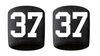 Custom Number Black w/ White Sweatband Wristband Embroidered Stitched Football Baseball Soccer Softball Basketball Lacrosse