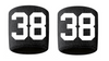 Custom Number Black w/ White Sweatband Wristband Embroidered Stitched Football Baseball Soccer Softball Basketball Lacrosse