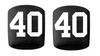 Custom Number Black w/ White Sweatband Wristband Embroidered Stitched Football Baseball Soccer Softball Basketball Lacrosse