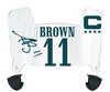 AJ Brown Philadelphia Eagles Mini Football Helmet Visor w/ Clips - PICK COLOR