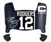 Aaron Rodgers Green Bay Packers Mini Football Helmet Visor w/ Clips - PICK COLOR