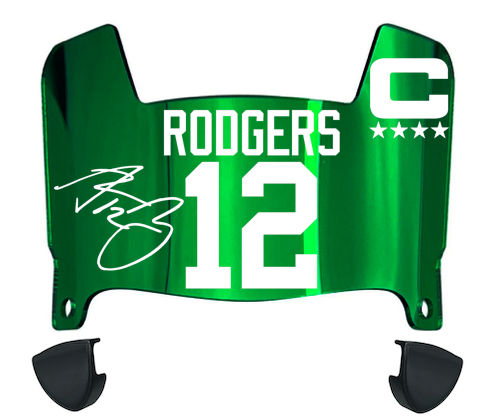 Aaron Rodgers Green Bay Packers Mini Football Helmet Visor w/ Clips - PICK COLOR