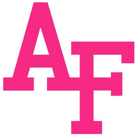 Air Force Falcons HOT PINK Team Logo Premium DieCut Vinyl Decal PICK SIZE