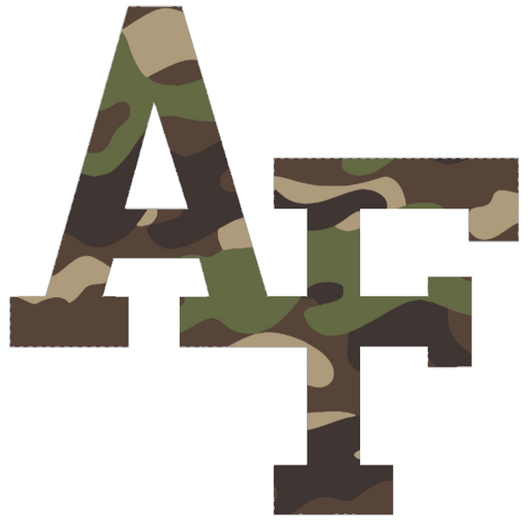 Air Force Falcons Woodland Camo Camouflage Team Logo Premium DieCut Vinyl Decal PICK SIZE