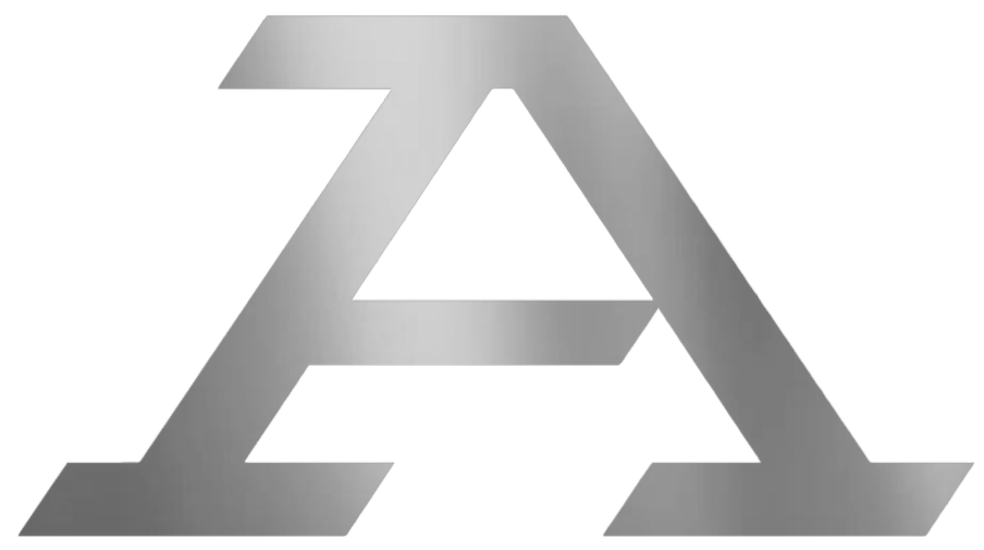 Akron Zips SILVER CHROME MIRROR Team Logo Premium DieCut Vinyl Decal PICK SIZE