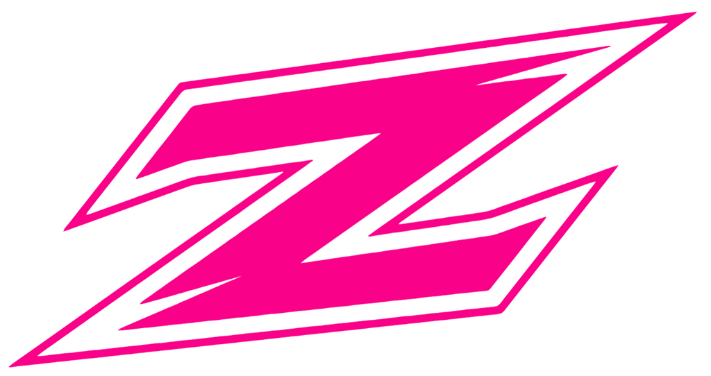 Akron Zips Hot Pink Retro Throwback Logo Premium DieCut Vinyl Decal PICK SIZE