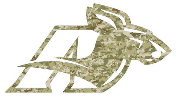 Akron Zips Retro Throwback Logo Salute to Service Camouflage Camo Vinyl Decal PICK SIZE