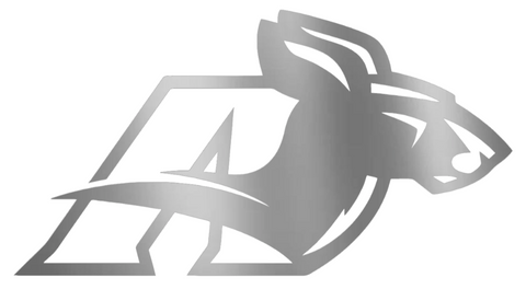 Akron Zips SILVER CHROME MIRROR Retro Throwback Logo Premium DieCut Vinyl Decal PICK SIZE