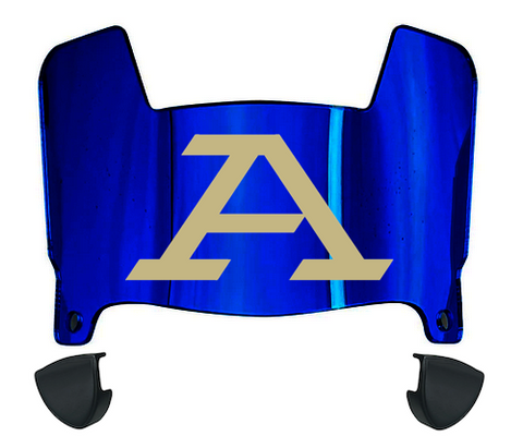 Akron Zips Mini Football Helmet Visor Shield w/ Clips - PICK VISOR & LOGO COLOR