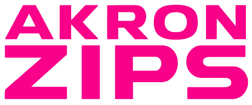 Akron Zips Hot Pink Team Name Logo Premium DieCut Vinyl Decal PICK SIZE