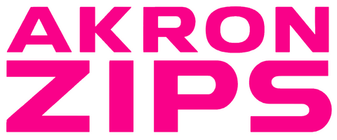 Akron Zips Hot Pink Team Name Logo Premium DieCut Vinyl Decal PICK SIZE