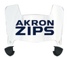 Akron Zips Mini Football Helmet Visor Shield w/ Clips - PICK VISOR & LOGO COLOR