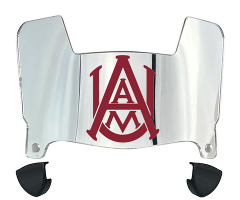 Alabama A&M Bulldogs Mini Football Helmet Visor Shield w/ Clips - PICK VISOR & LOGO COLOR