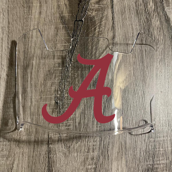 Alabama Crimson Tide Full Size Football Helmet Visor Shield w/ Clips - PICK VISOR & LOGO COLOR