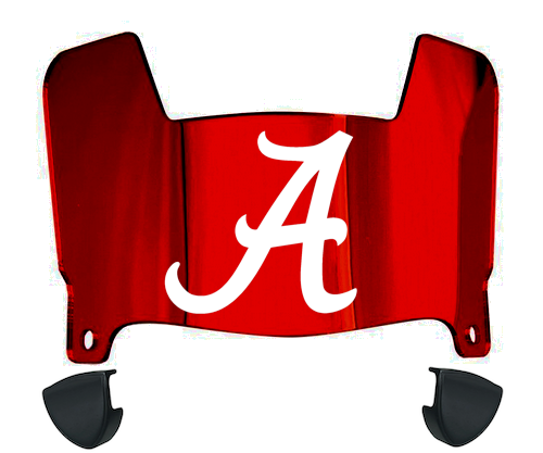 Alabama Crimson Tide Mini Football Helmet Visor Shield w/ Clips - PICK VISOR & LOGO COLOR