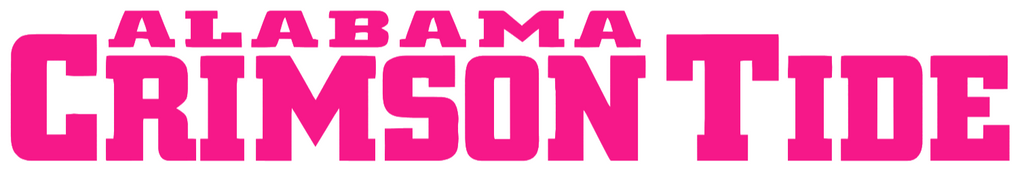 Alabama Crimson TIde Hot Pink Team Name Logo Premium DieCut Vinyl Decal PICK SIZE