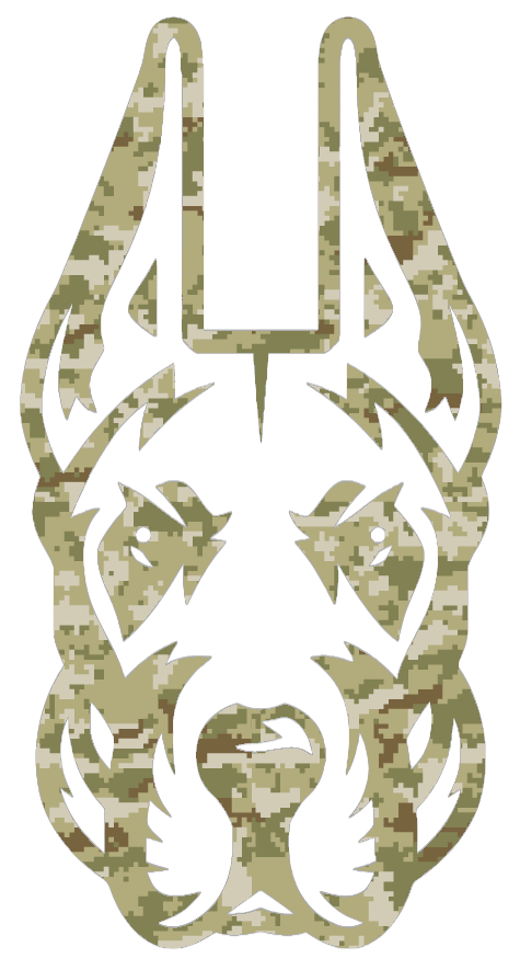 Albany Great Danes Team Logo Salute to Service Camouflage Camo Vinyl Decal PICK SIZE