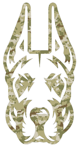 Albany Great Danes Team Logo Salute to Service Camouflage Camo Vinyl Decal PICK SIZE