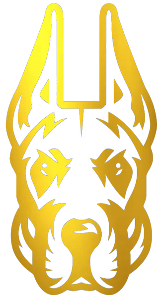Albany Great Danes GOLD CHROME MIRROR Team Logo Premium DieCut Vinyl Decal PICK SIZE