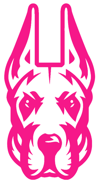 Albany Great Danes Hot Pink Team Logo Premium DieCut Vinyl Decal PICK SIZE