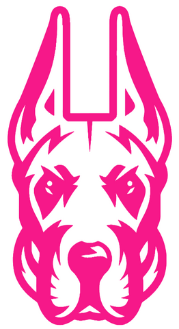 Albany Great Danes Hot Pink Team Logo Premium DieCut Vinyl Decal PICK SIZE