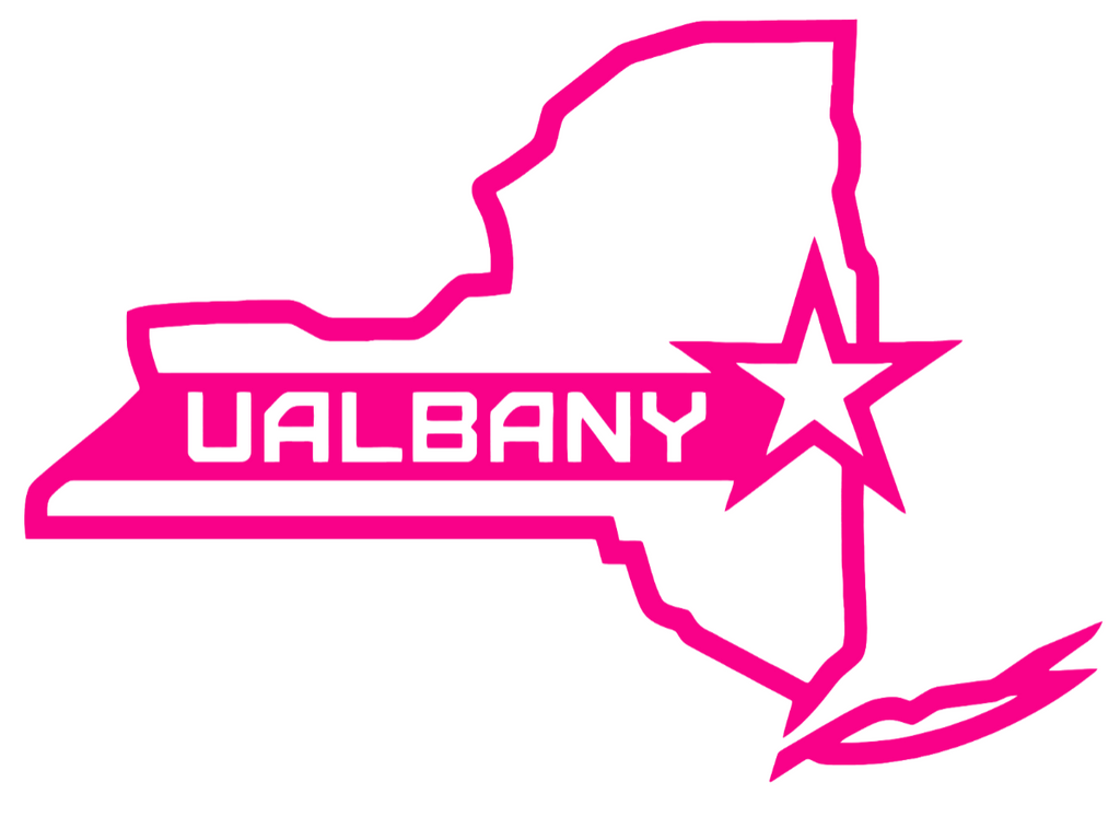 Albany Great Danes Hot Pink NY State Logo Premium DieCut Vinyl Decal PICK SIZE