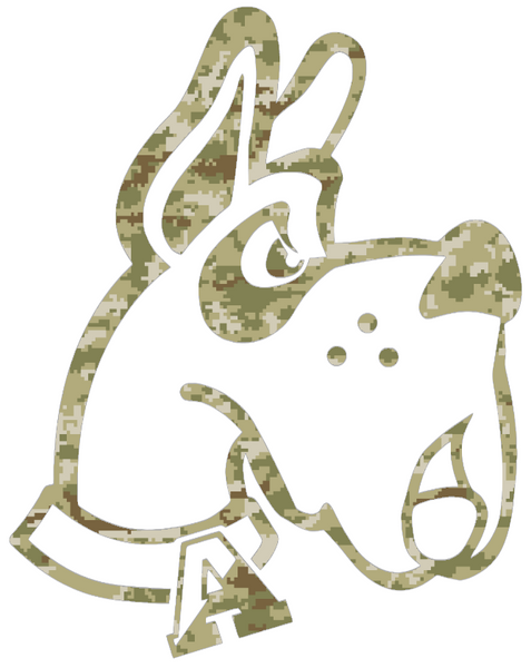 Albany Great Danes Retro Throwback Logo Salute to Service Camouflage Camo Vinyl Decal PICK SIZE