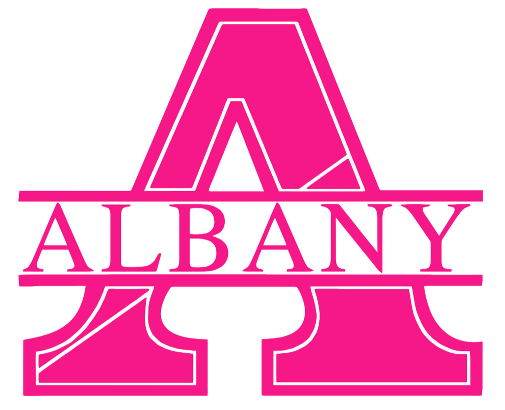Albany Great Danes Hot Pink Retro Throwback Logo Premium DieCut Vinyl Decal PICK SIZE
