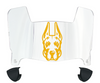Albany Great Danes Mini Football Helmet Visor Shield w/ Clips - PICK VISOR & LOGO COLOR