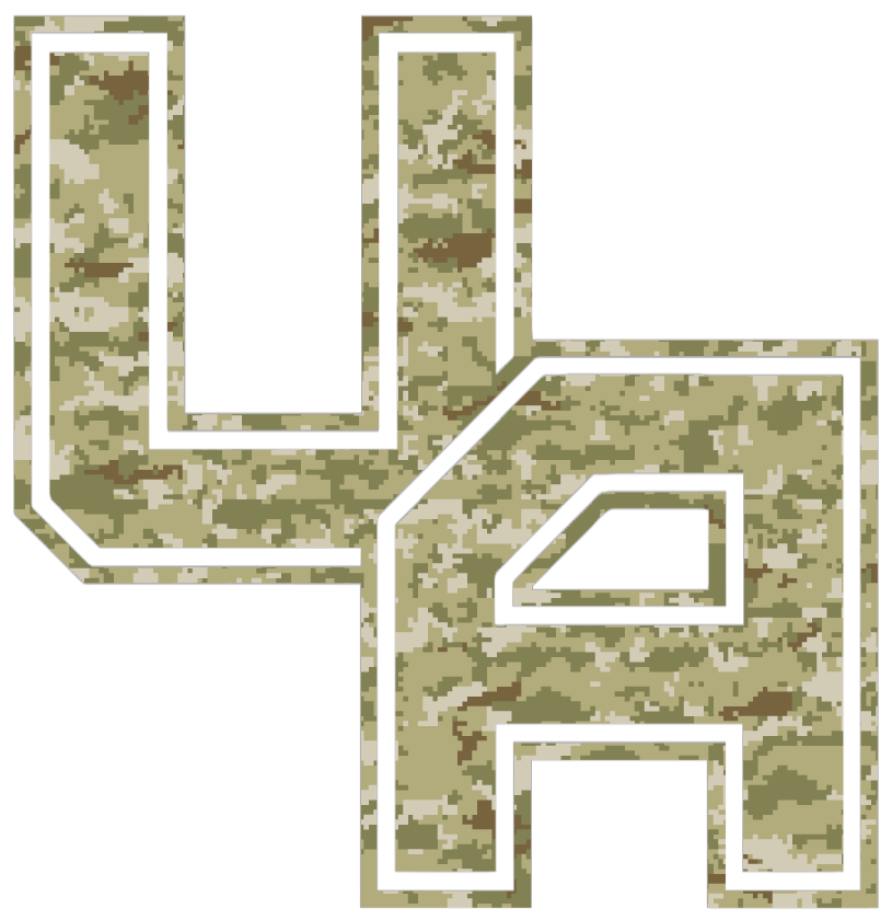 Albany Great Danes UA Logo Salute to Service Camouflage Camo Vinyl Decal PICK SIZE