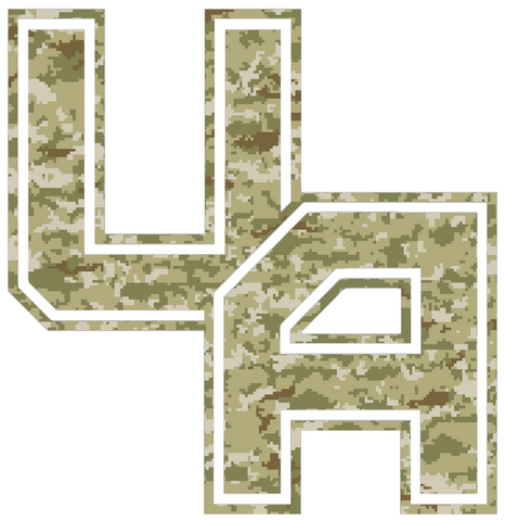 Albany Great Danes UA Logo Salute to Service Camouflage Camo Vinyl Decal PICK SIZE