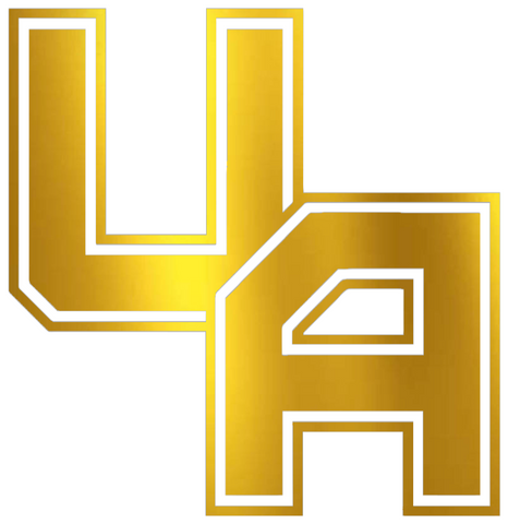 Albany Great Danes GOLD CHROME MIRROR UA Logo Premium DieCut Vinyl Decal PICK SIZE