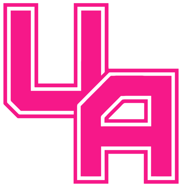 Albany Great Danes Hot Pink UA Logo Premium DieCut Vinyl Decal PICK SIZE