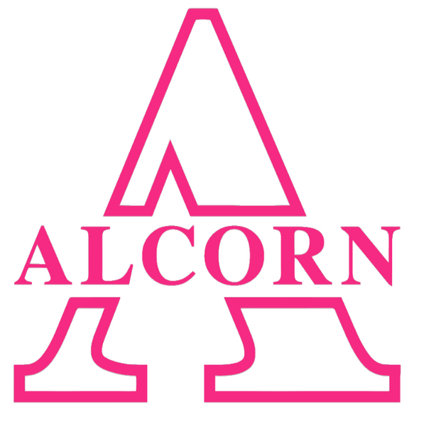 Alcorn State Braves HOT PINK Team Logo Premium DieCut Vinyl Decal PICK SIZE