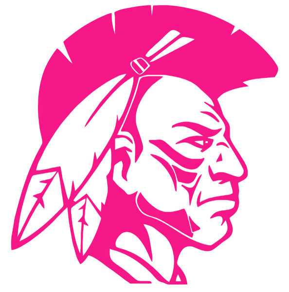 Alcorn State Braves Hot Pink Mascot Logo Premium DieCut Vinyl Decal PICK SIZE
