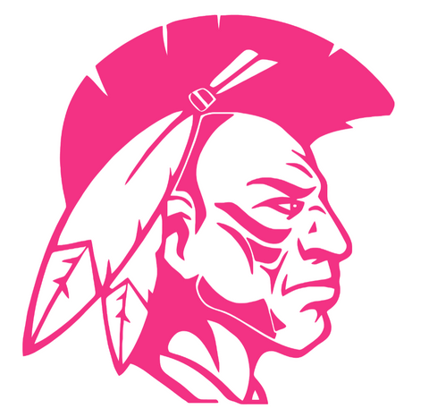 Alcorn State Braves HOT PINK Mascot Logo Premium DieCut Vinyl Decal PICK SIZE