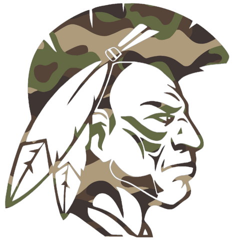 Alcorn State Braves Woodland Camo Camouflage Mascot Logo Premium DieCut Vinyl Decal PICK SIZE