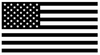 BLACK American Flag USA Patriotic Viny Decal - Pick Size