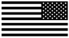 BLACK American Flag USA Patriotic Viny Decal - Pick Size