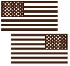 BROWN American Flag USA Patriotic Viny Decal - Pick Size