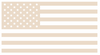 CREAM TAN American Flag USA Patriotic Viny Decal - Pick Size